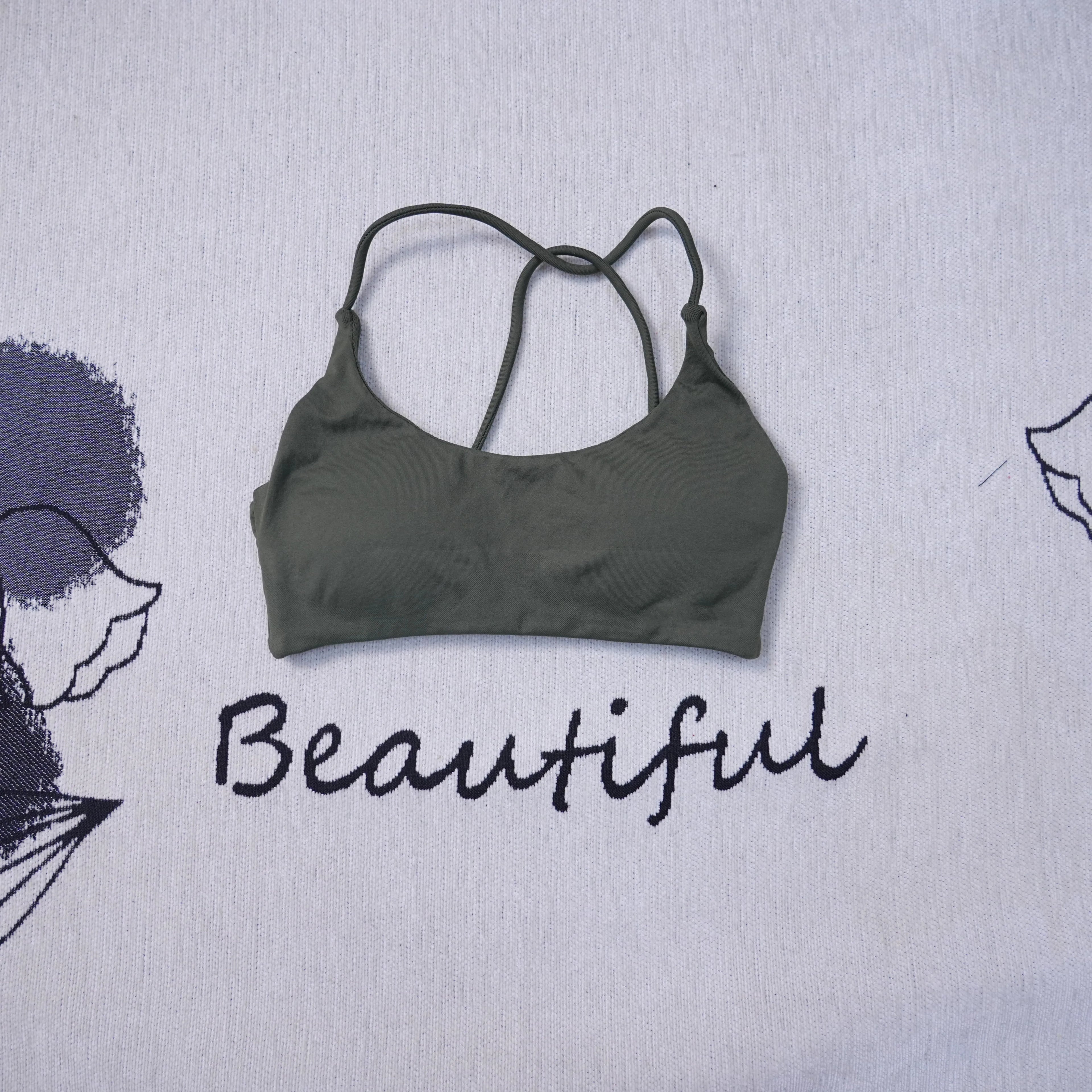 Impact Sports Bra Women's Seamless High Elastic Yoga Bras Workout Gym Running Breathable Supportive Activewear Top