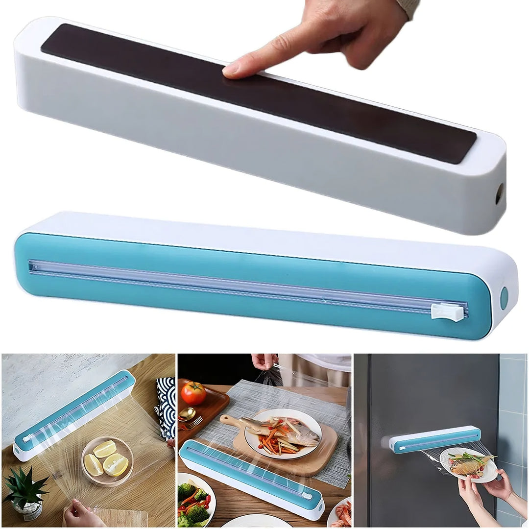 Magnetic Food Film Dispenser for Plastic Wrap Foil Organizer