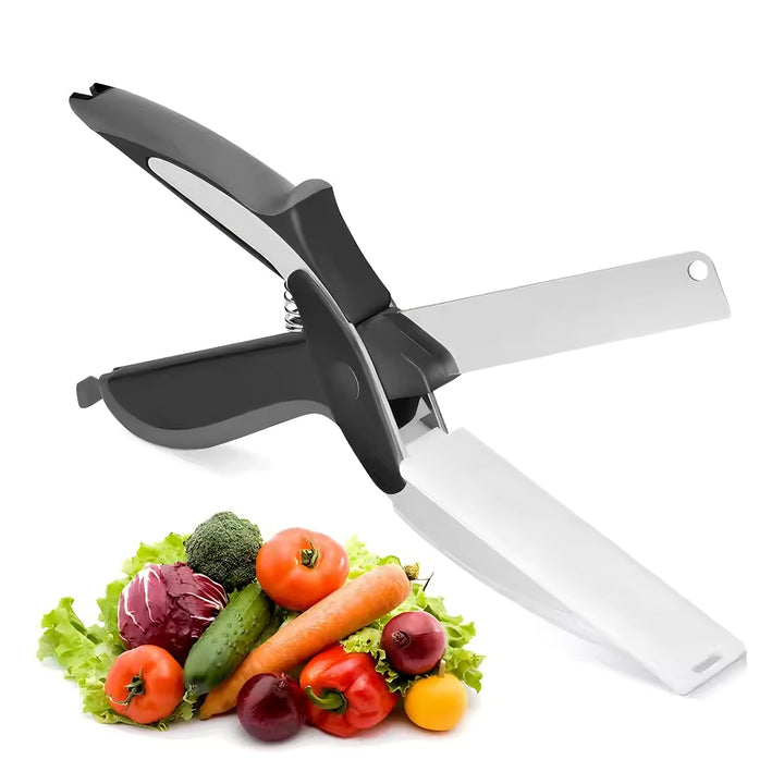 Vegetable Chopper Kitchen Scissors with Cutting Board