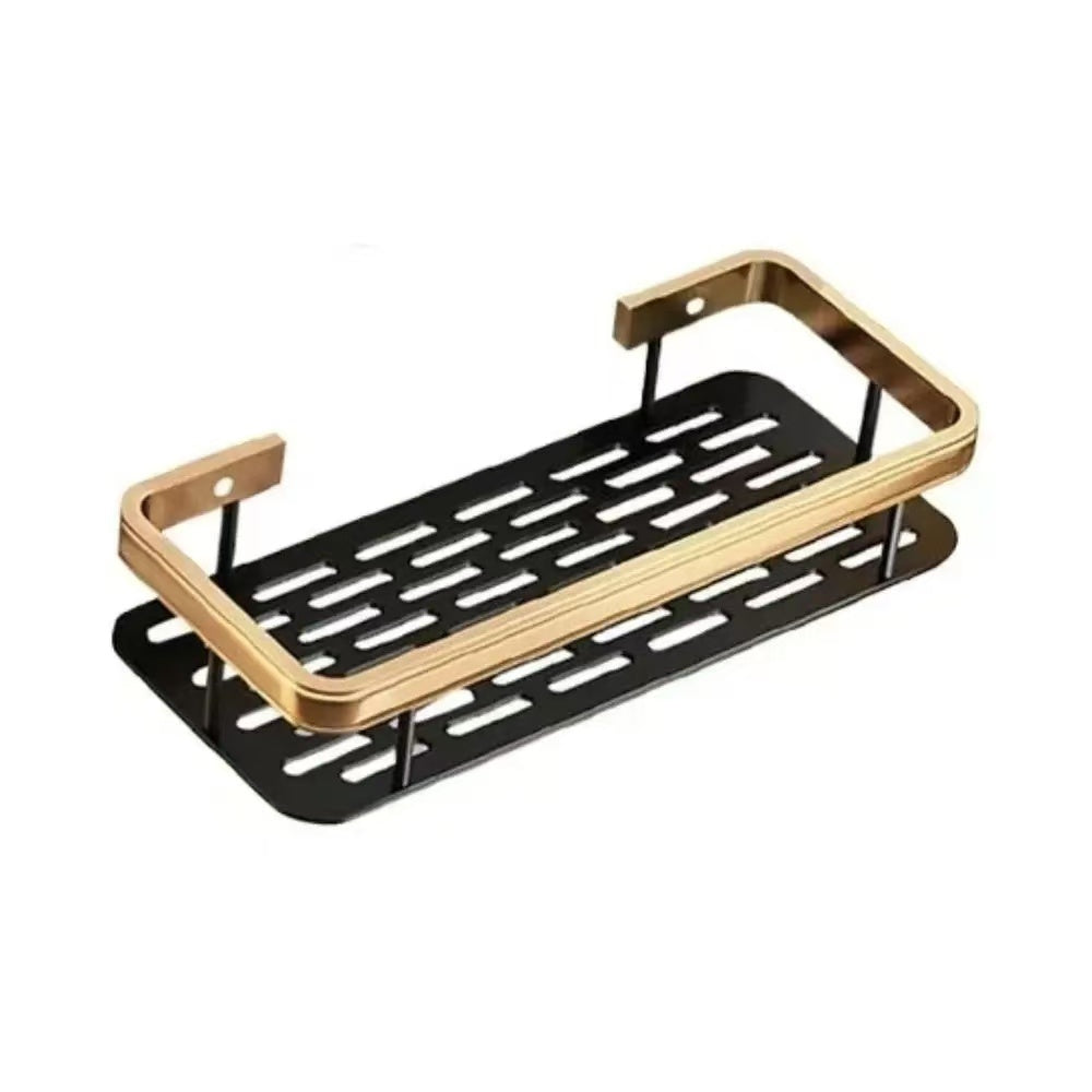No Drill Wall Mounted Shower Corner Rack Bathroom Kitchen Accessories
