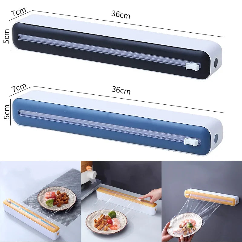 Magnetic Food Film Dispenser for Plastic Wrap Foil Organizer