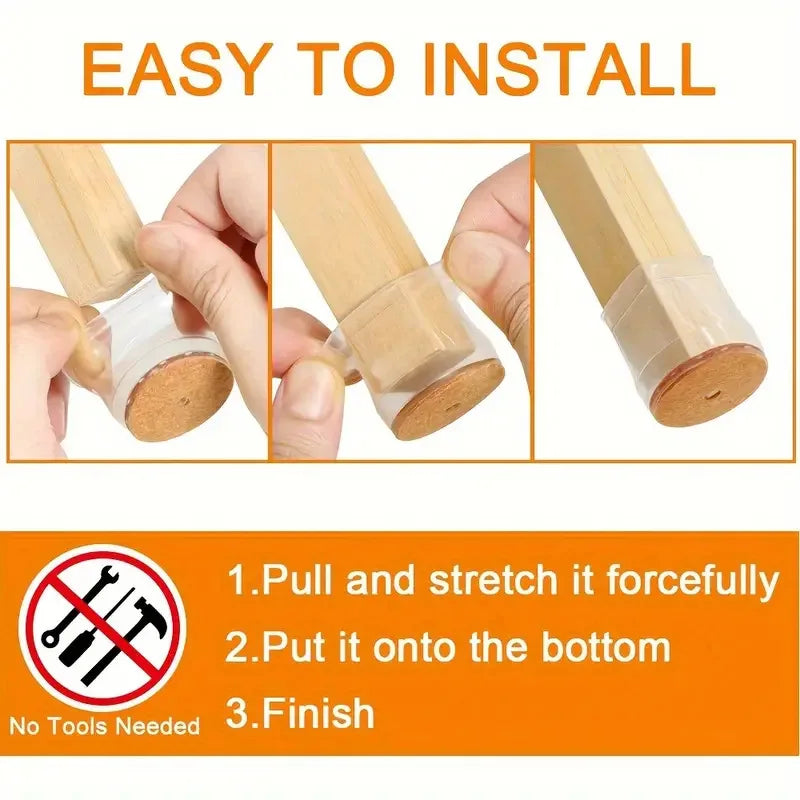 Silicone Chair Leg Caps Floor Protectors