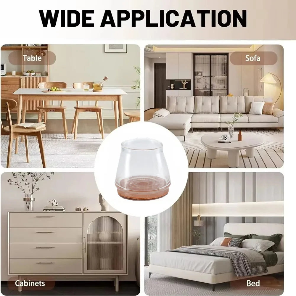 Silicone Chair Leg Caps Floor Protectors