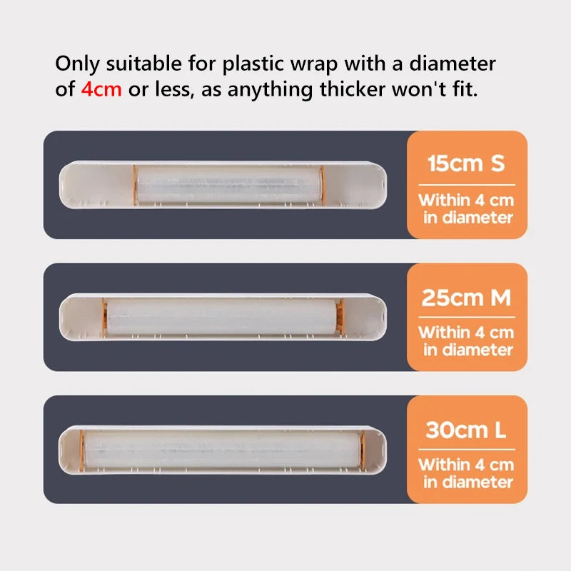 Magnetic Food Film Dispenser for Plastic Wrap Foil Organizer
