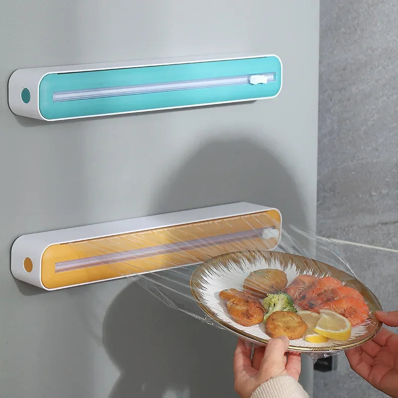 Magnetic Food Film Dispenser for Plastic Wrap Foil Organizer