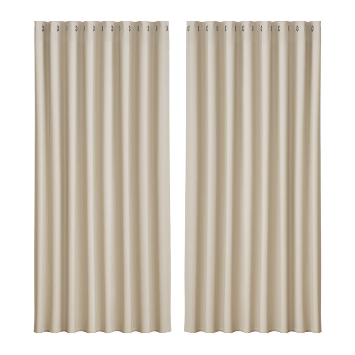 Artiss 2X Blockout Curtains Eyelet 300x230cm Beige