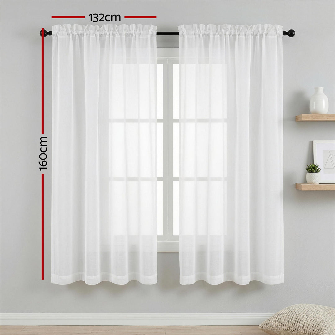 Artiss Blockout Curtains 2X 132x160cm Light Filtering Window Drapes Rod Pocket