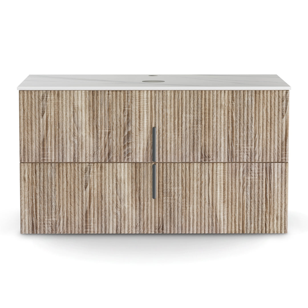 Cefito Vanity Unit 900mm Bathroom Cabinet Storage Wall Hung Timber Front Pine