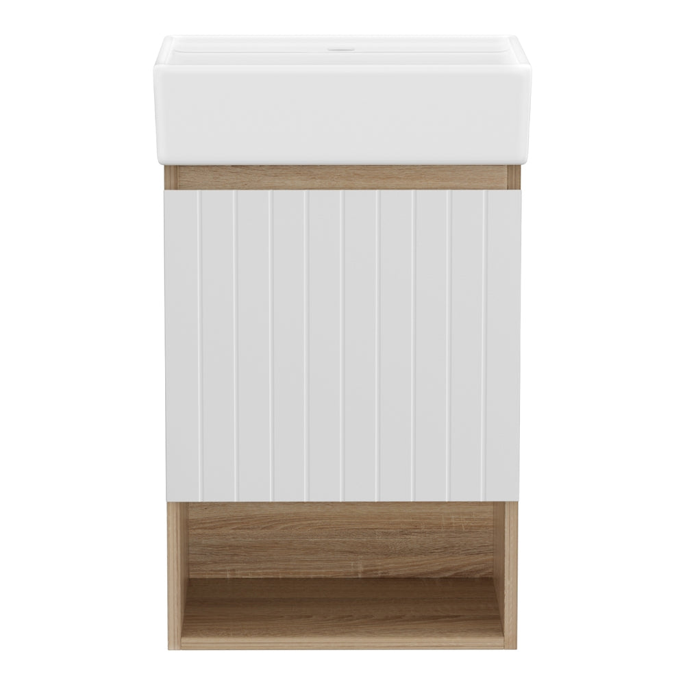 Cefito Vanity Unit 445mm Basin Bathroom Cabinet Storage Wall Hung Sink White