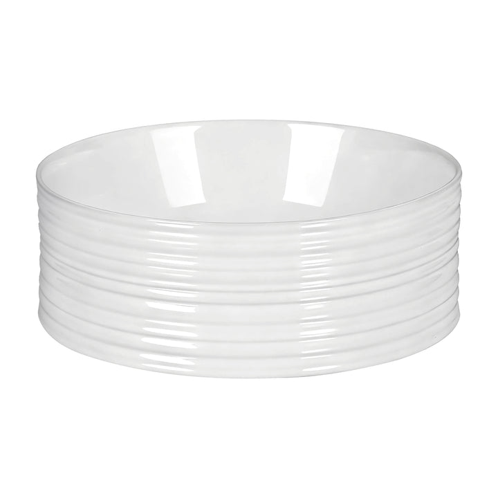 Cefito Bathroom Basin Vanity Sink Vessel Ceramic White Round Countertop 36cm