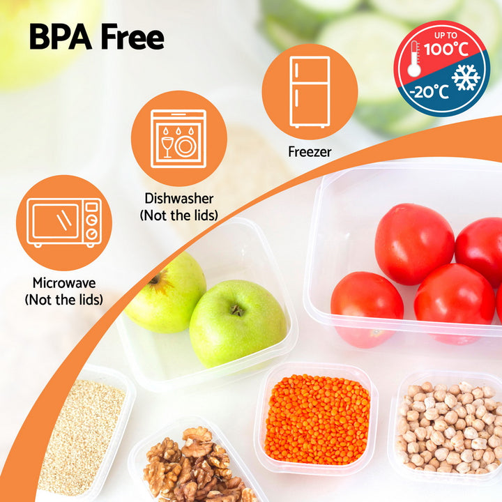 5-Star Chef Food Storage Container Set 16PCS - Airtight BPA-Free Kitchen Organiser