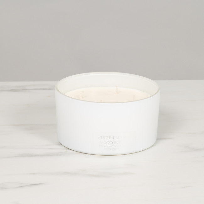 Canningvale Extra Large 4 Wick Soy Wax Candle - Finger Lime & Coconut/Vanilla & Sea Salt/Blood Orange & Grapefruit/French Pear/Vanilla Bean & Passionfruit/Lavender & Sandalwood