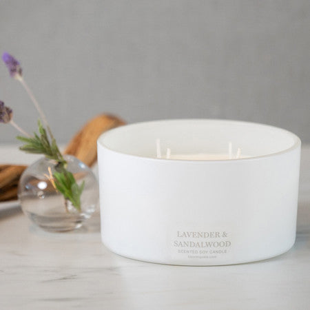 Canningvale Extra Large 4 Wick Soy Wax Candle - Finger Lime & Coconut/Vanilla & Sea Salt/Blood Orange & Grapefruit/French Pear/Vanilla Bean & Passionfruit/Lavender & Sandalwood