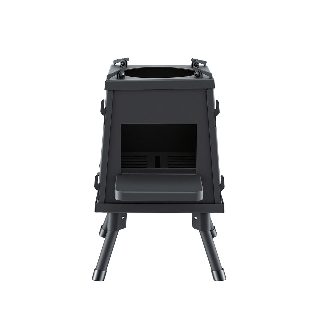 Grillz Fire Pit BBQ Portable Outdoor Fireplace Metal Camping Stove for Boiling Water, BBQ, Picnics