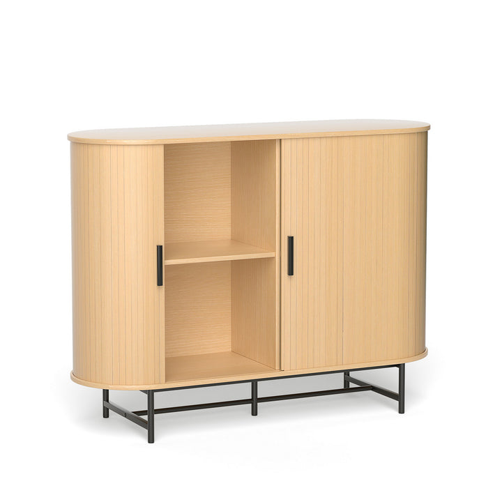Artiss Buffet Sideboard Cupboard Cabinet Sliding Doors Pantry Storage Oak PIIA