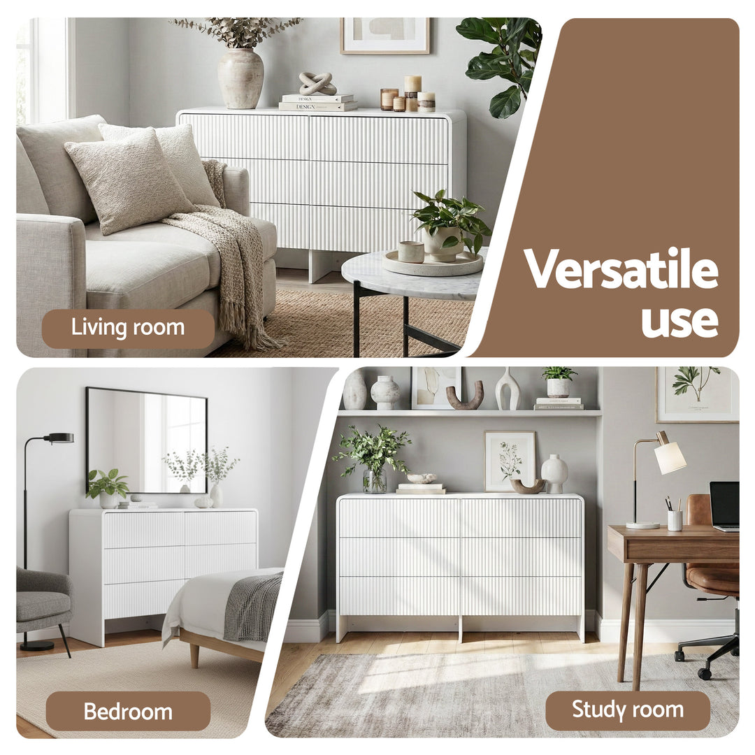 Artiss 6 Chest of Drawers Dresser Cabinet White