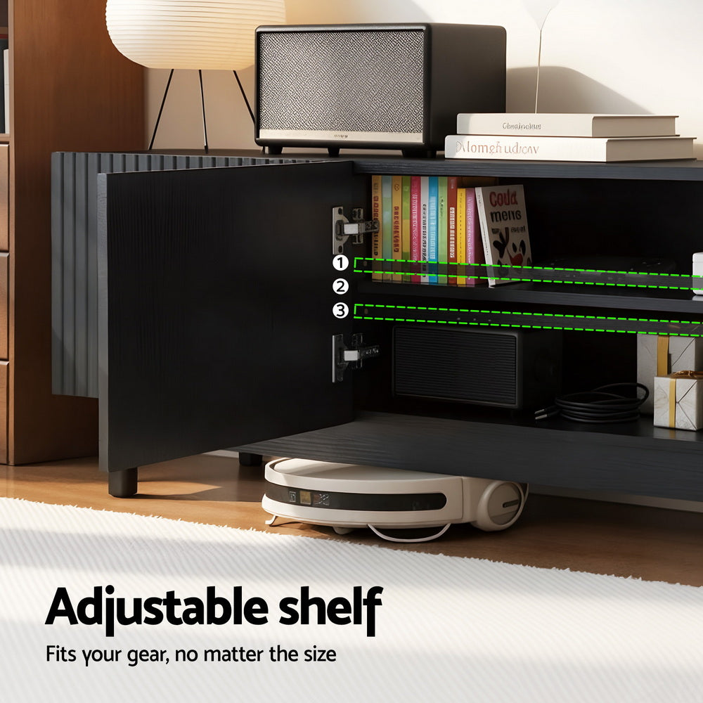 Artiss TV Unit Entertainment Unit Storage Cabinet 180cm Black