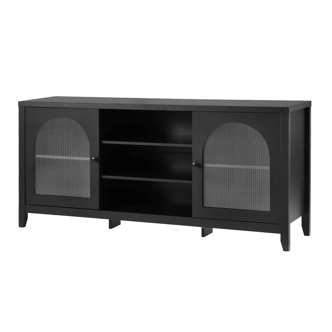 Artiss Buffet Sideboard Shelves Double Doors - Black