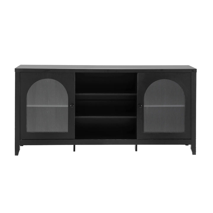 Artiss Buffet Sideboard Shelves Double Doors - Black