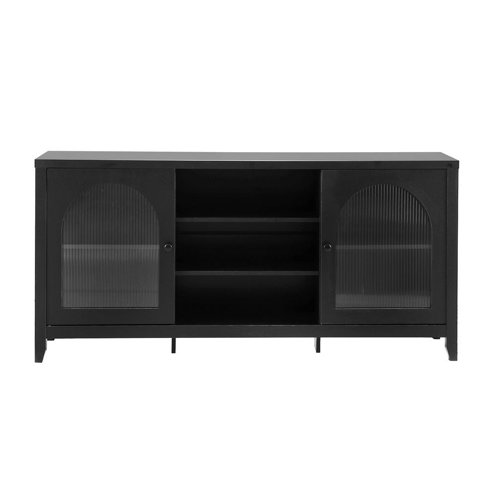Artiss Buffet Sideboard Shelves Double Doors - Black