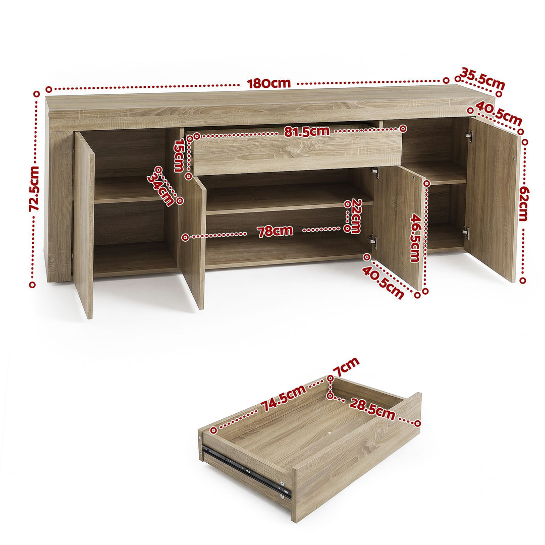 Artiss Buffet Sideboard - DANA Oak