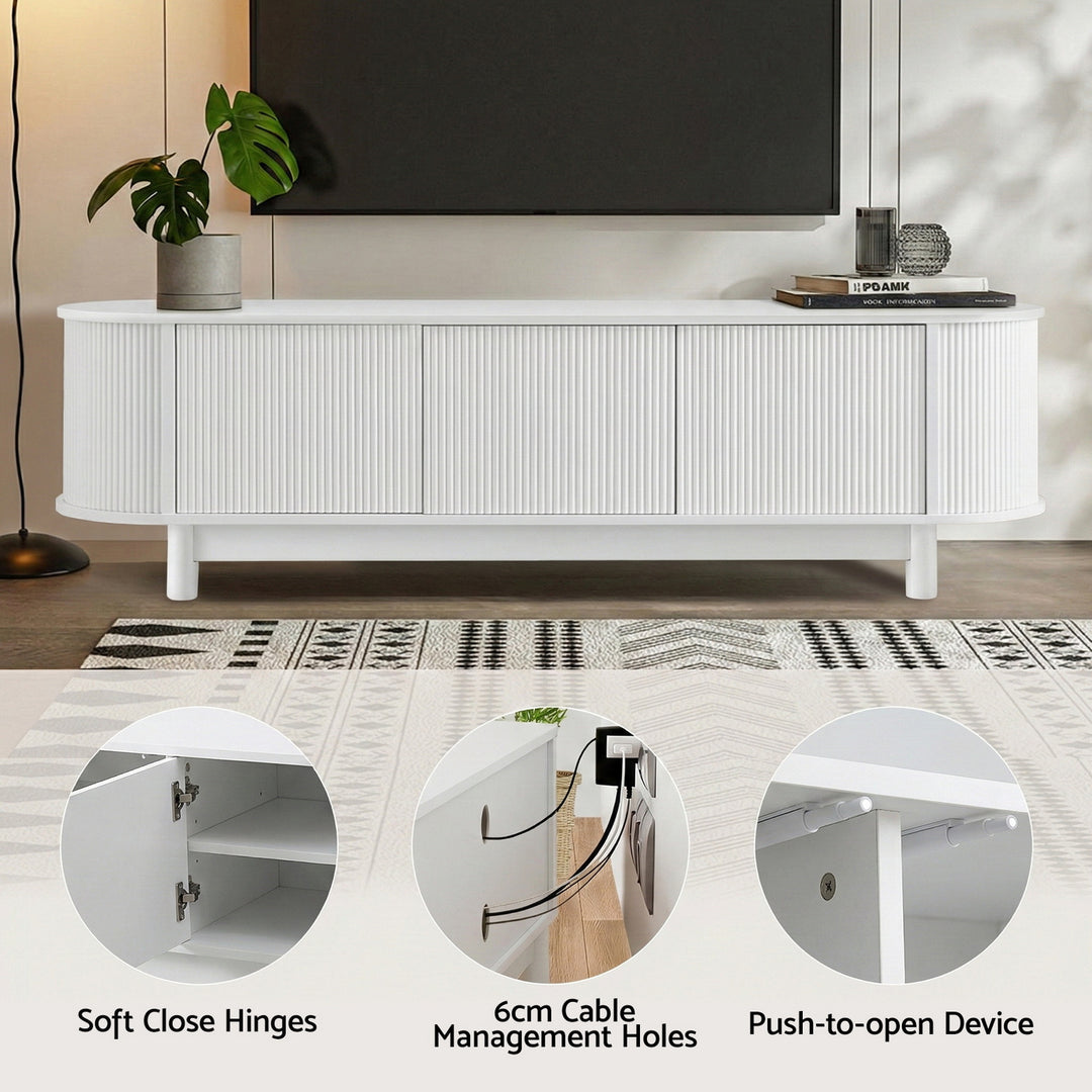 Artiss TV Unit Entertainment Unit Storage Cabinet 160cm White