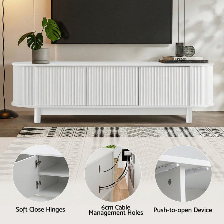 Artiss TV Unit Entertainment Unit Storage Cabinet 160cm White