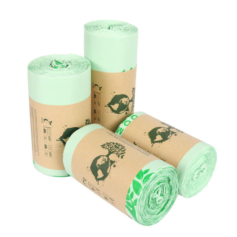 Eco-Friendly 100% Biodegradable Trash Bags Roll Disposable 6L 8L 10L 30L