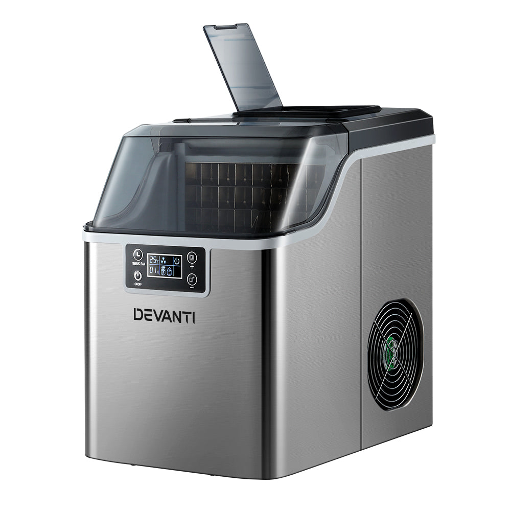Devanti Ice Maker Machine 3.2L - Portable Countertop Ice Cube Maker 12kg/24hr