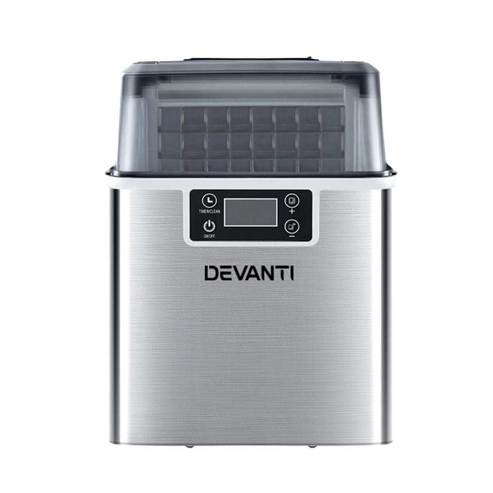 Devanti Ice Maker Machine 3.2L - Portable Countertop Ice Cube Maker 12kg/24hr