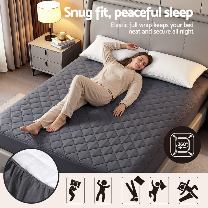 Giselle Water-Resistant Mattress Protector Microfiber 360° Fit King