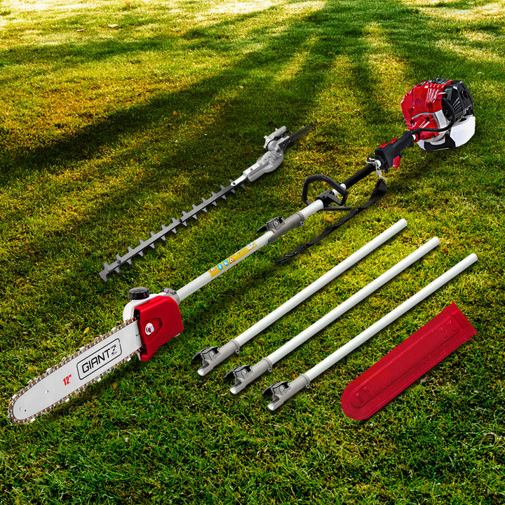 Giantz Pole Chainsaw Petrol 2 Stroke Tree Pruner Long Reach Saw 12 Inch Bar
