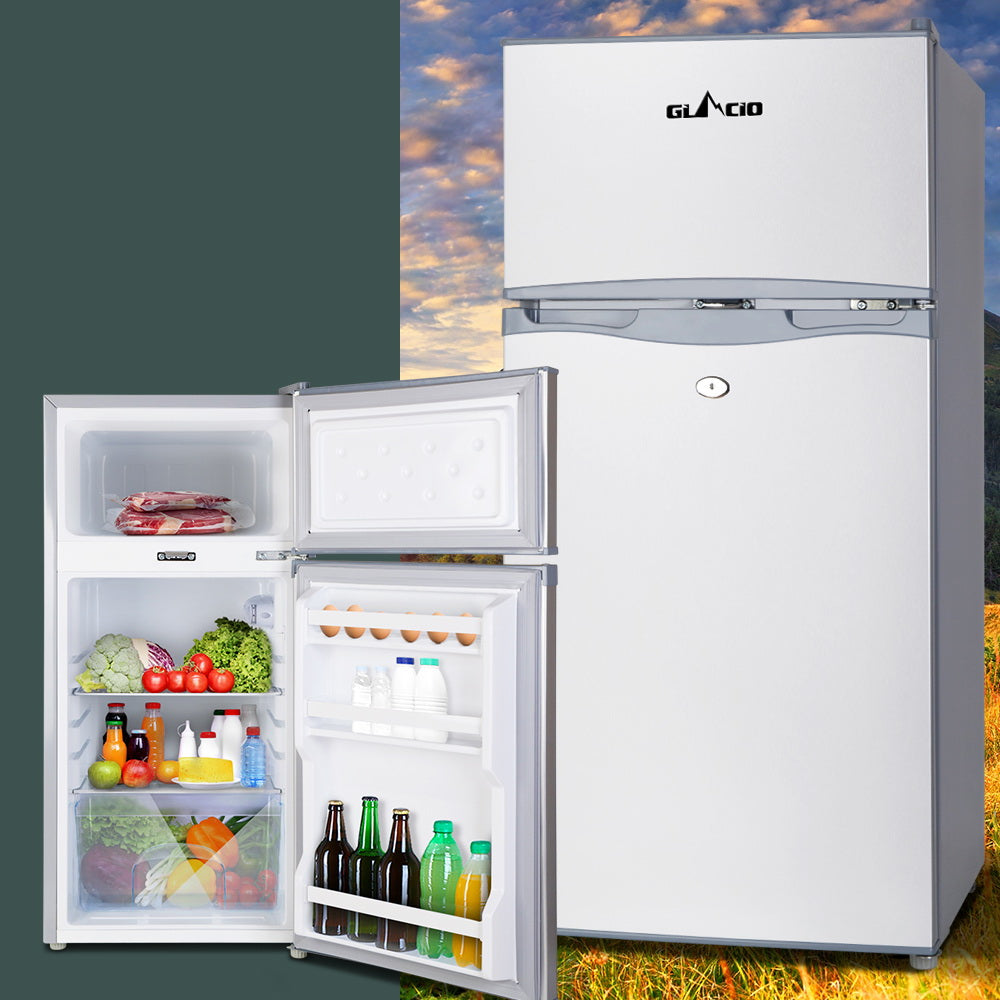 Glacio 100L Portable Fridge Freezer 12V/24V/240V - Camping Caravan Bar Fridge