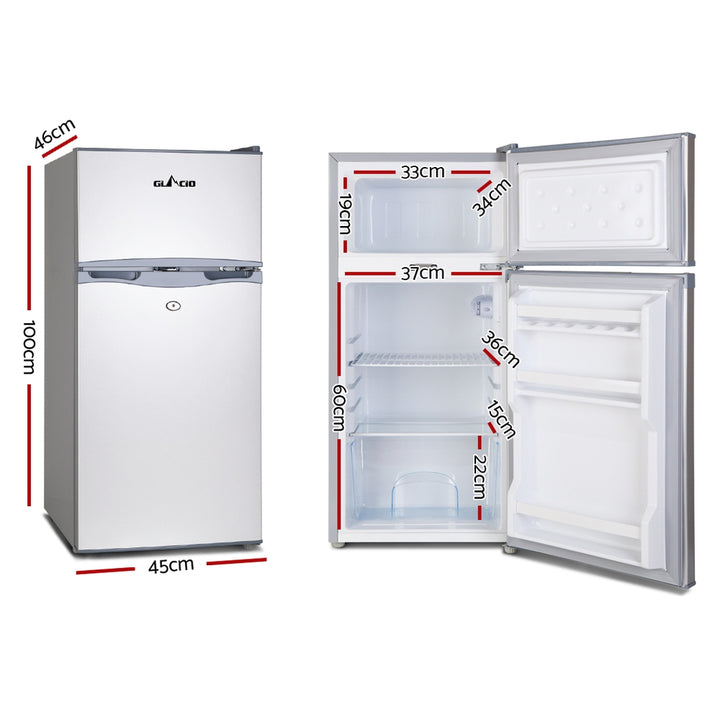 Glacio 100L Portable Fridge Freezer 12V/24V/240V - Camping Caravan Bar Fridge