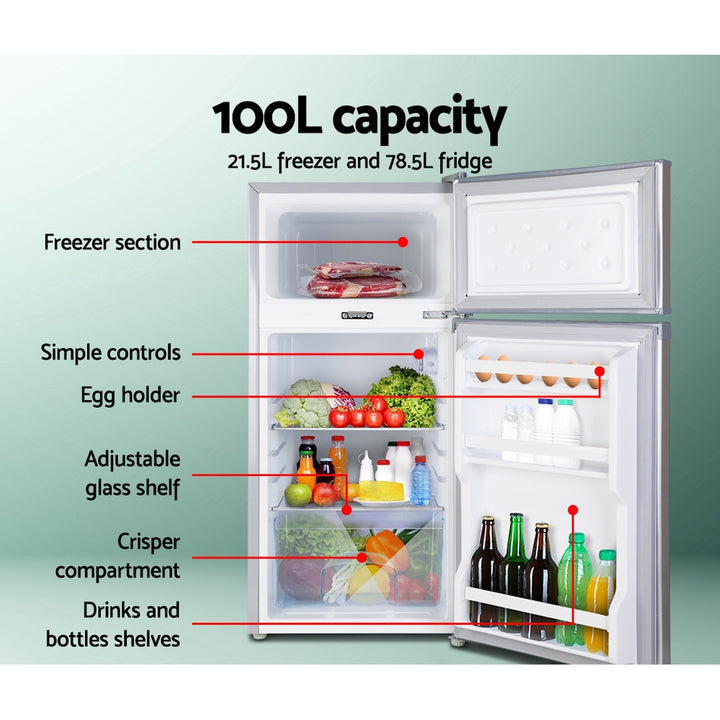 Glacio 100L Portable Fridge Freezer 12V/24V/240V - Camping Caravan Bar Fridge