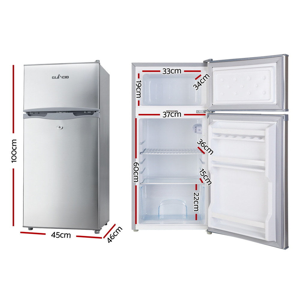 Glacio 100L Portable Fridge Freezer 12V/24V/240V - Camping Caravan Bar Fridge