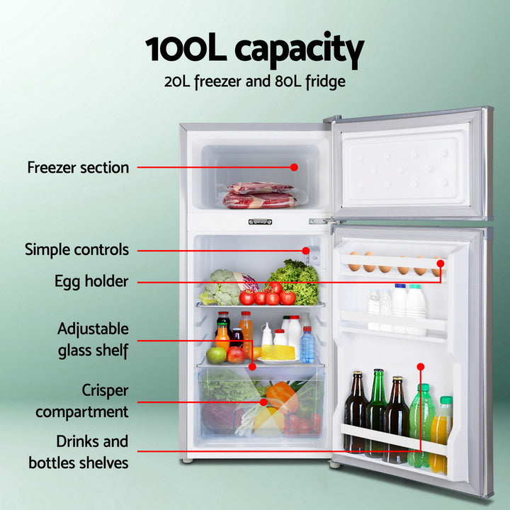 Glacio 100L Portable Fridge Freezer 12V/24V/240V - Camping Caravan Bar Fridge