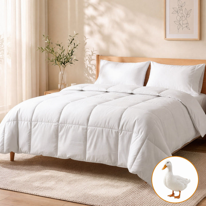 Giselle Bedding King Quilt, 200GSM Summer Duck Down Feather Doona Insert