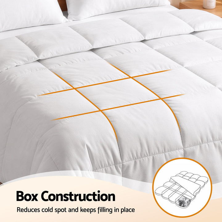 Giselle Bedding Queen Quilt, 200GSM Summer Duck Down Feather Doona Insert