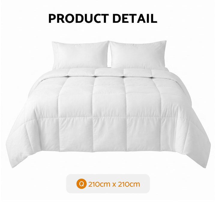 Giselle Bedding Queen Quilt, 200GSM Summer Duck Down Feather Doona Insert