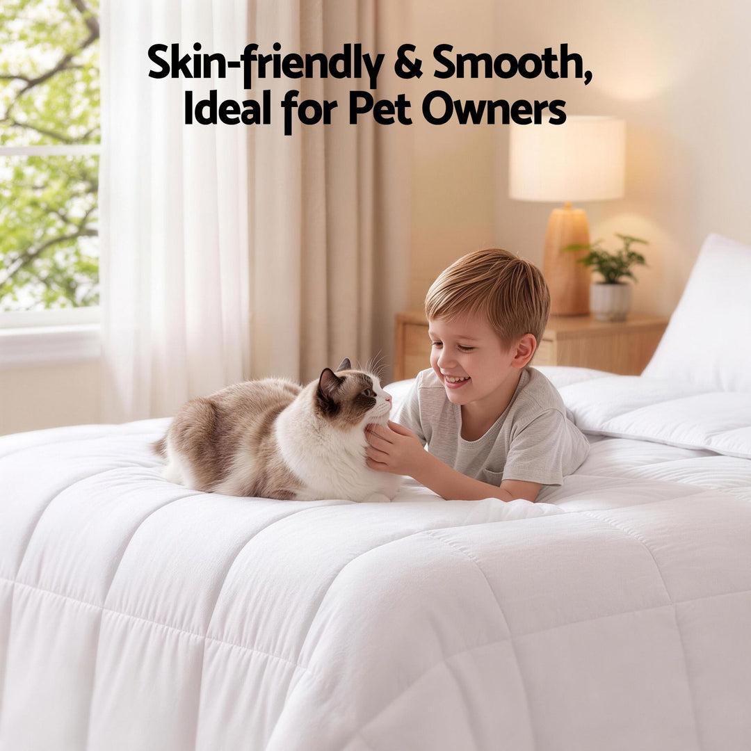 Giselle Bedding Single Quilt, 200GSM Summer Duck Down Feather Doona Insert