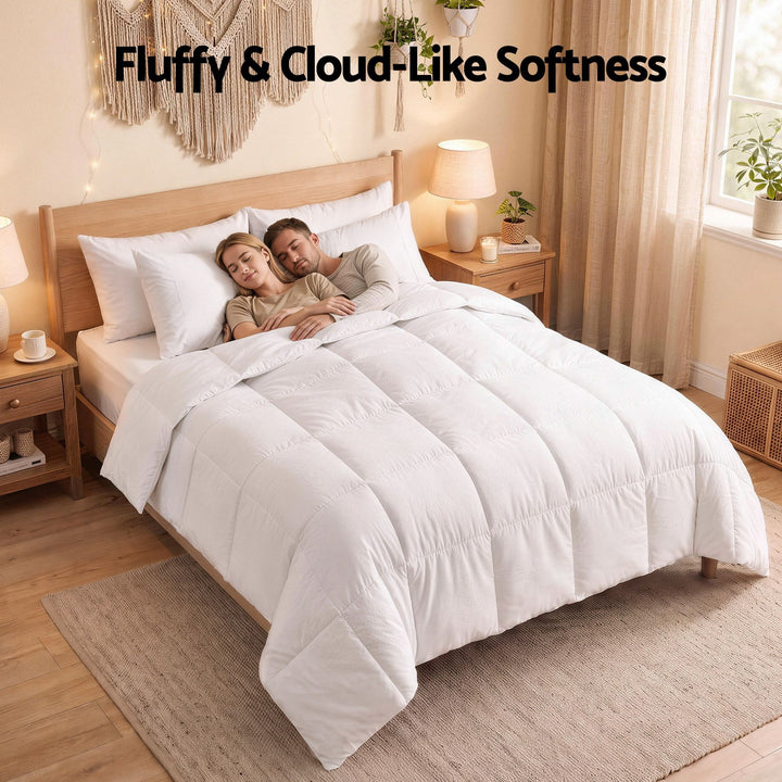 Giselle Bedding Super King Quilt, 200GSM Summer Duck Down Feather Doona Insert
