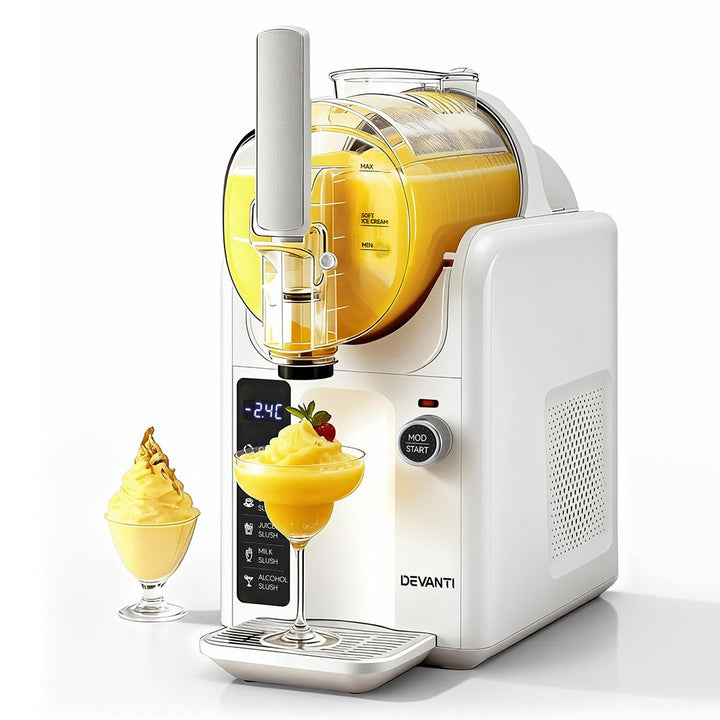 Devanti 5in1 Slushie Machine Ice Cream Maker 2L White