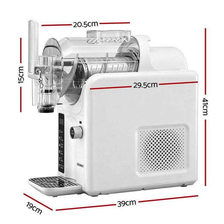 Devanti 5in1 Slushie Machine Ice Cream Maker 2L White