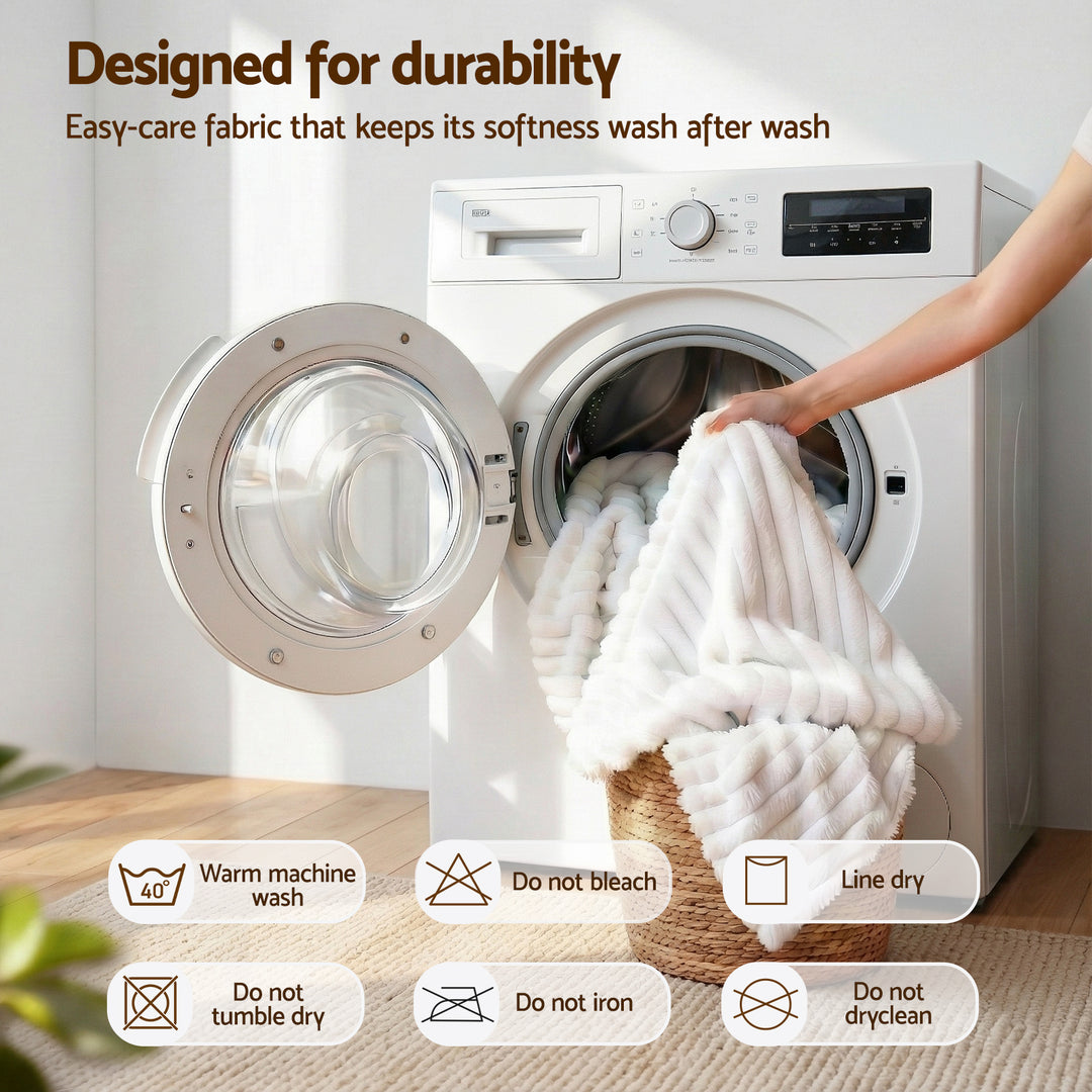 Giselle 152x203cm Throw Blanket Queen Fleece Lightweight Cozy Sofa Couch Bed Throw