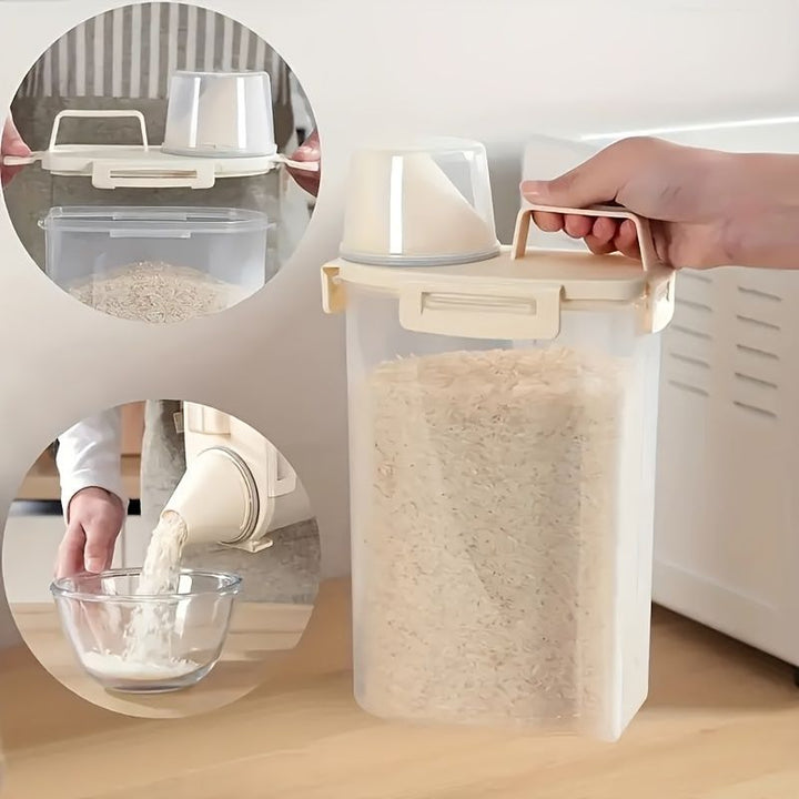 Airtight Food Containers Food Storage Containers With Lids Kitchen Storage - White - Size 1100ML