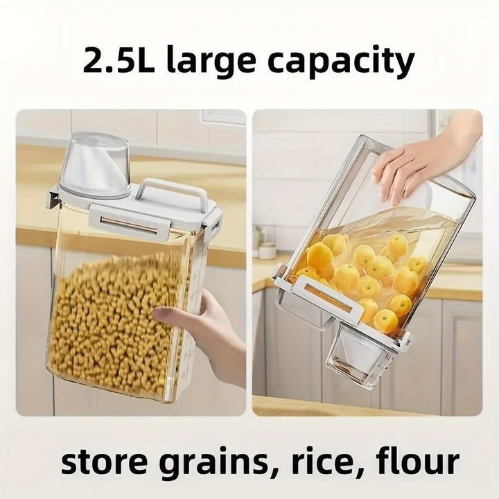 Airtight Food Containers Food Storage Containers With Lids Kitchen Storage - White - Size 1100ML