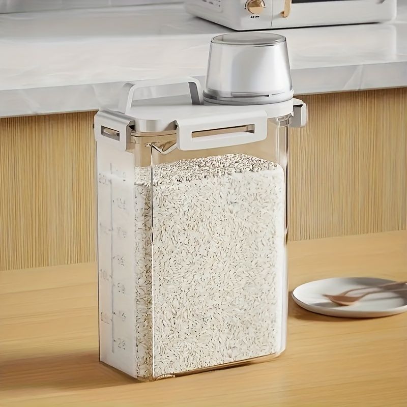 Airtight Food Containers Food Storage Containers With Lids Kitchen Storage - White - Size 1100ML