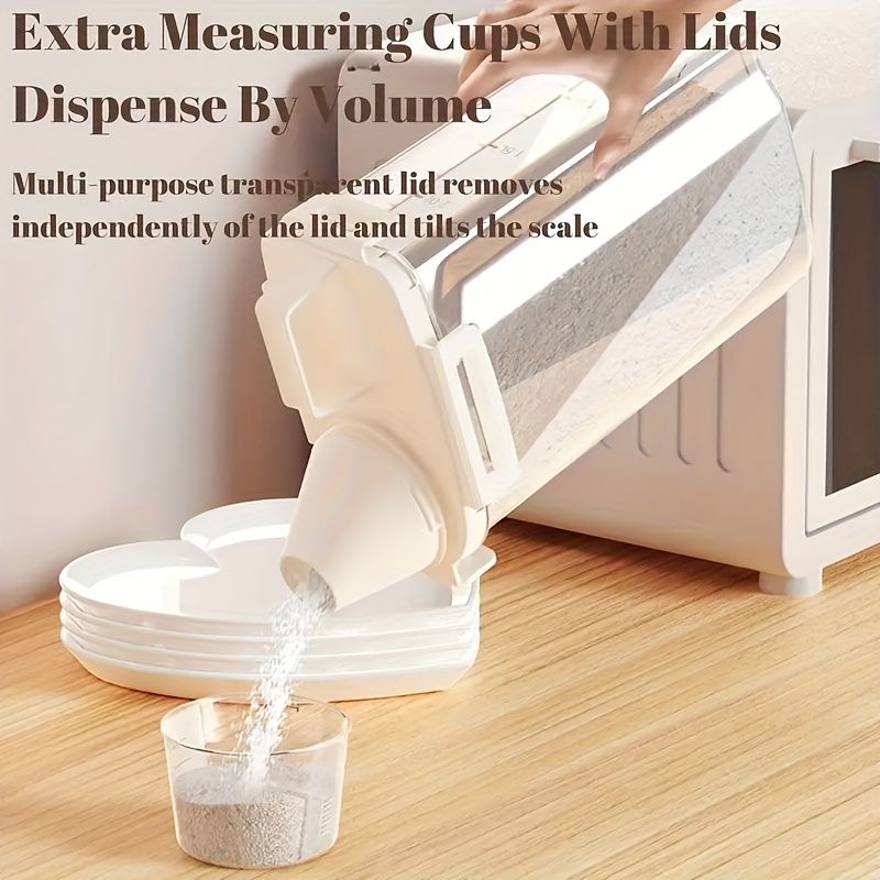 Airtight Food Containers Food Storage Containers With Lids Kitchen Storage - White - Size 1800ML