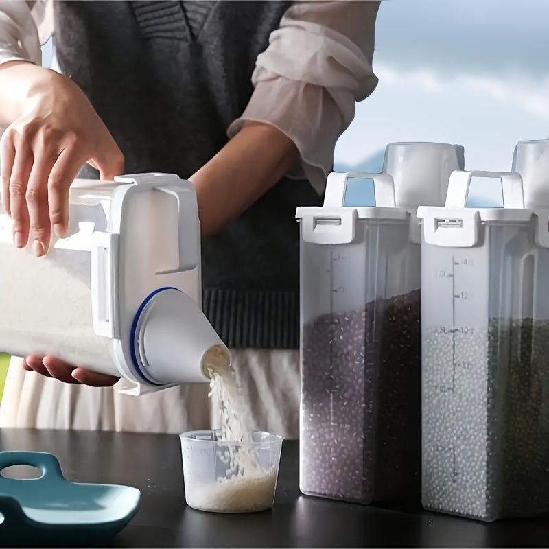 Airtight Food Containers Food Storage Containers With Lids Kitchen Storage - White - Size 1800ML